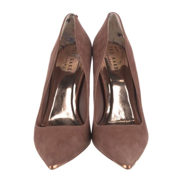 ✨Ted Baker Bubeli Suede Pumps Sz 8 Brown✨ - Picture 3 of 11